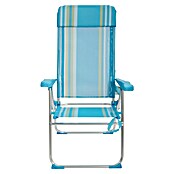 Silla de camping Nora (L x An x Al: 66 x 63 x 112 cm, Azul/Blanco, Aluminio/Textiline) | BAUHAUS