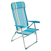 Silla de camping Nora (L x An x Al: 66 x 63 x 112 cm, Azul/Blanco, Aluminio/Textiline) | BAUHAUS