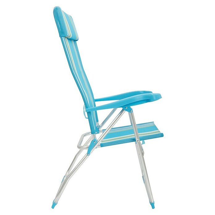 Silla de camping Nora (L x An x Al: 66 x 63 x 112 cm, Azul/Blanco, Aluminio/Textiline) | BAUHAUS