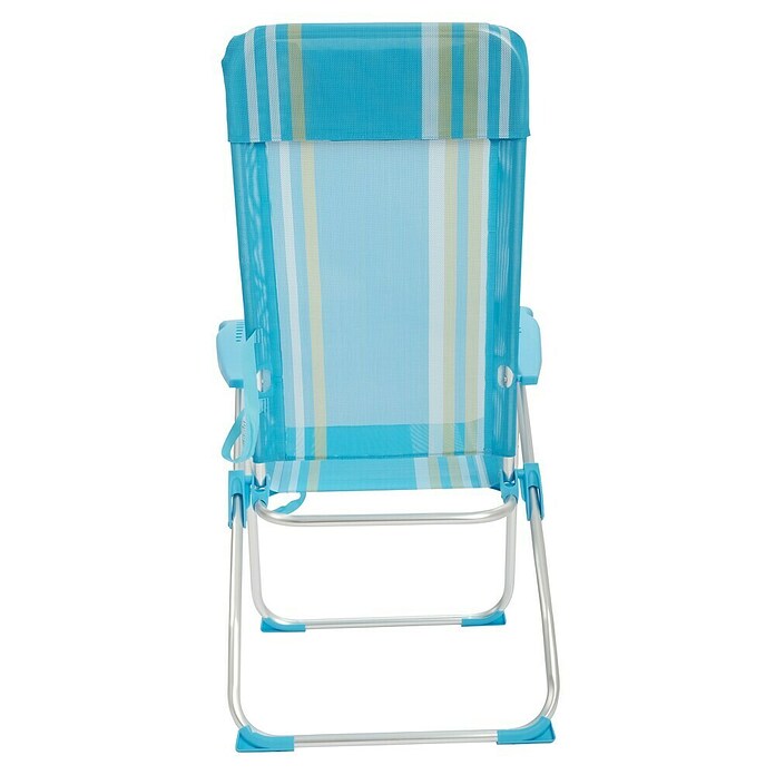 Silla de camping Nora (L x An x Al: 66 x 63 x 112 cm, Azul/Blanco, Aluminio/Textiline) | BAUHAUS
