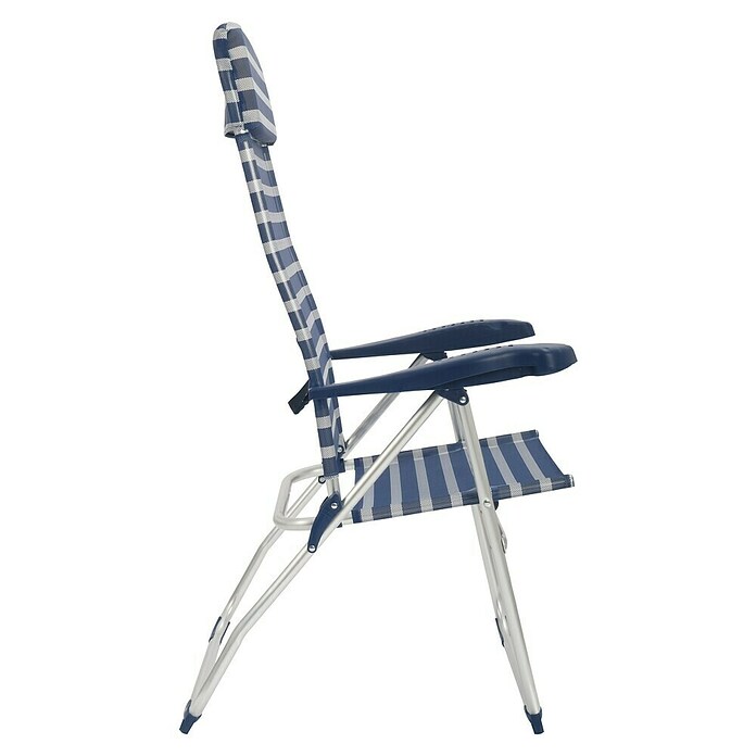 Silla de camping Nora (L x An x Al: 66 x 63 x 112 cm, Azul/Blanco, Aluminio/Textiline) | BAUHAUS