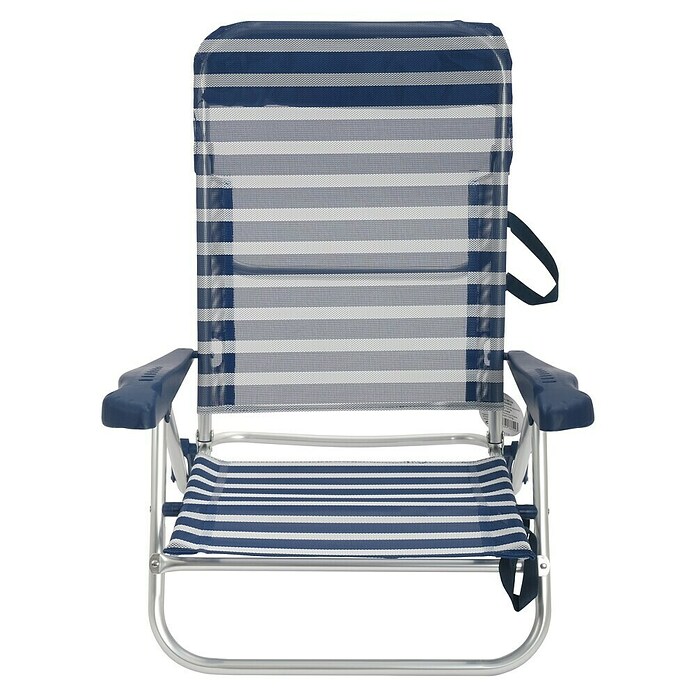 Silla de camping Nora (L x An x Al: 57 x 67 x 85 cm, Azul/Blanco, Aluminio/Textiline) | BAUHAUS