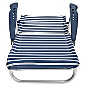 Silla de camping Nora (L x An x Al: 57 x 67 x 85 cm, Azul/Blanco, Aluminio/Textiline) | BAUHAUS