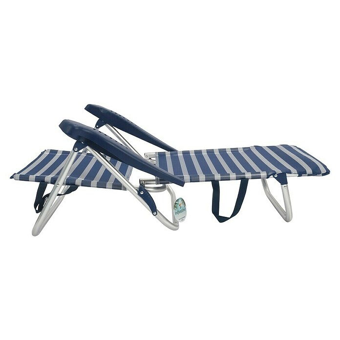 Silla de camping Nora (L x An x Al: 57 x 67 x 85 cm, Azul/Blanco, Aluminio/Textiline) | BAUHAUS