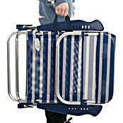 Silla de camping Nora (L x An x Al: 57 x 67 x 85 cm, Azul/Blanco, Aluminio/Textiline) | BAUHAUS