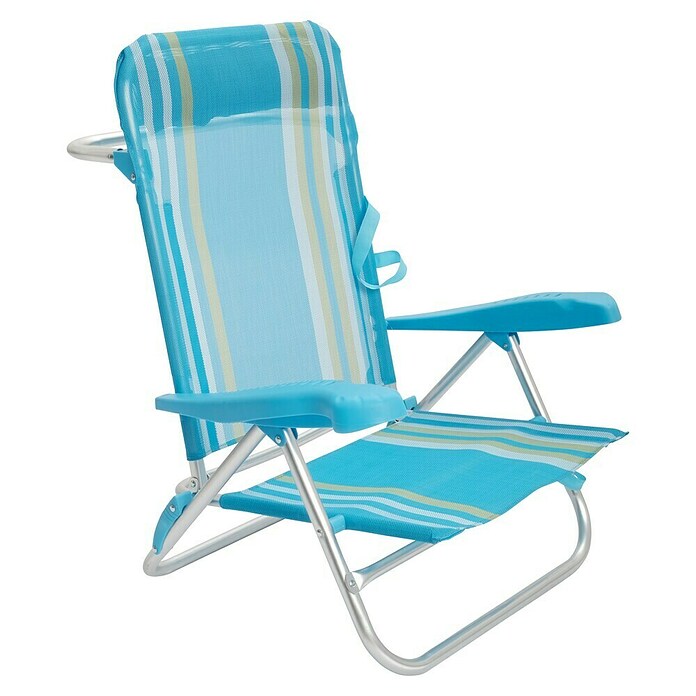 Silla de camping Nora (L x An x Al: 57 x 67 x 85 cm, Azul/Blanco, Aluminio/Textiline) | BAUHAUS