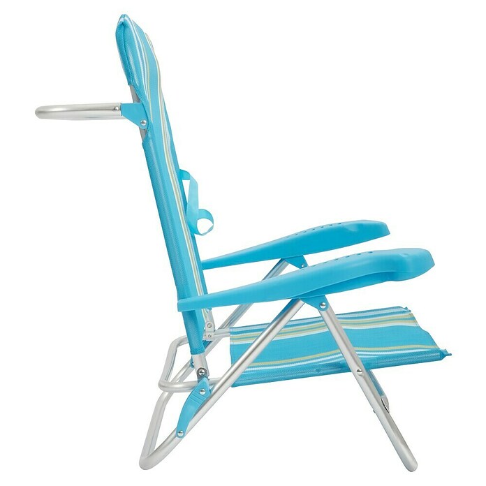 Silla de camping Nora (L x An x Al: 57 x 67 x 85 cm, Azul/Blanco, Aluminio/Textiline) | BAUHAUS