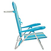 Silla de camping Nora (L x An x Al: 57 x 67 x 85 cm, Azul/Blanco, Aluminio/Textiline) | BAUHAUS