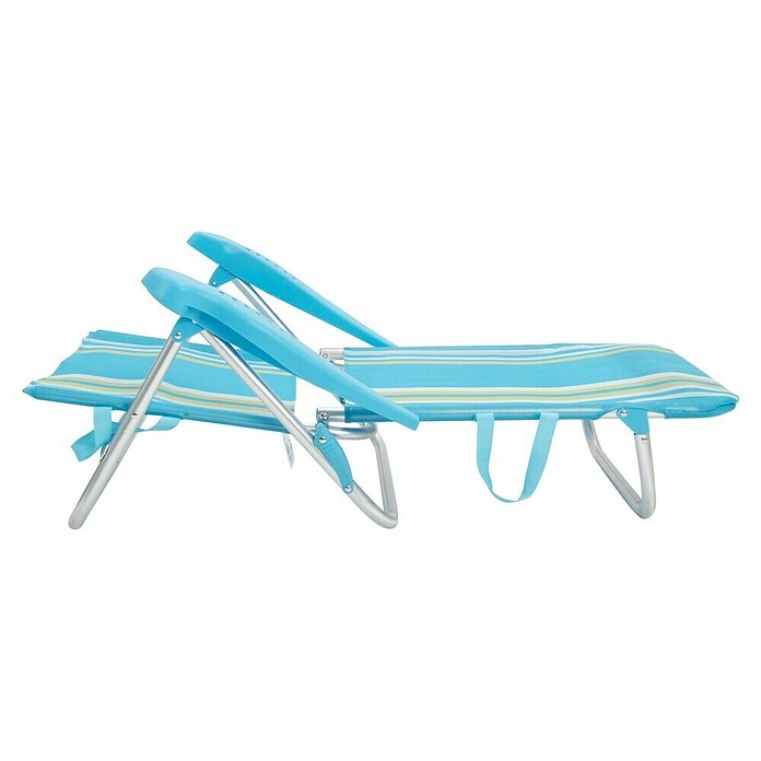 Silla de camping Nora (L x An x Al: 57 x 67 x 85 cm, Azul/Blanco, Aluminio/Textiline) | BAUHAUS