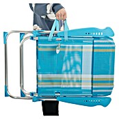 Silla de camping Nora (L x An x Al: 65 x 62 x 95 cm, Azul/Blanco, Aluminio/Textiline) | BAUHAUS