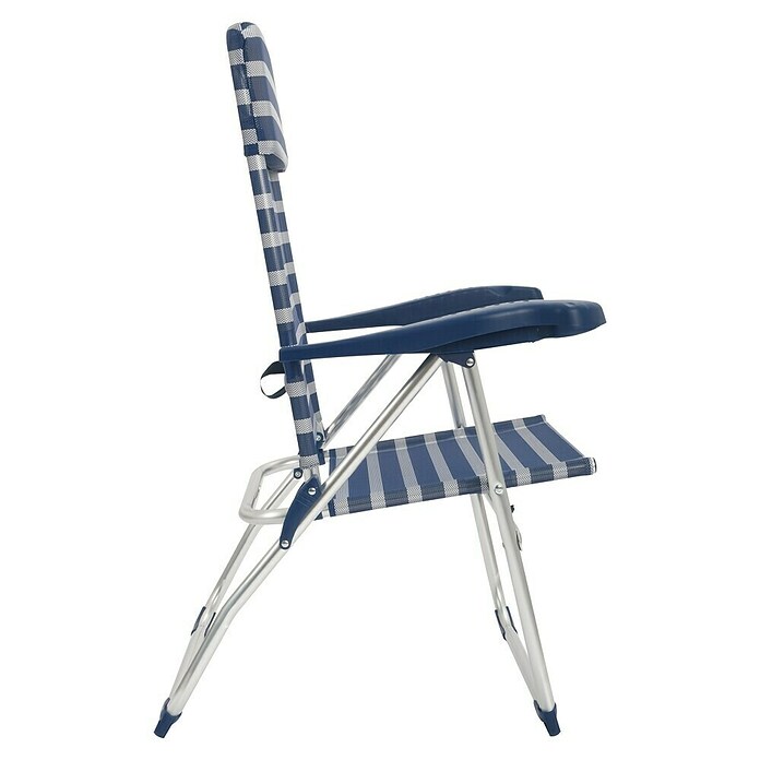 Silla de camping Nora (L x An x Al: 65 x 62 x 95 cm, Azul/Blanco, Aluminio/Textiline) | BAUHAUS