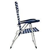 Silla de camping Nora (L x An x Al: 65 x 62 x 95 cm, Azul/Blanco, Aluminio/Textiline) | BAUHAUS