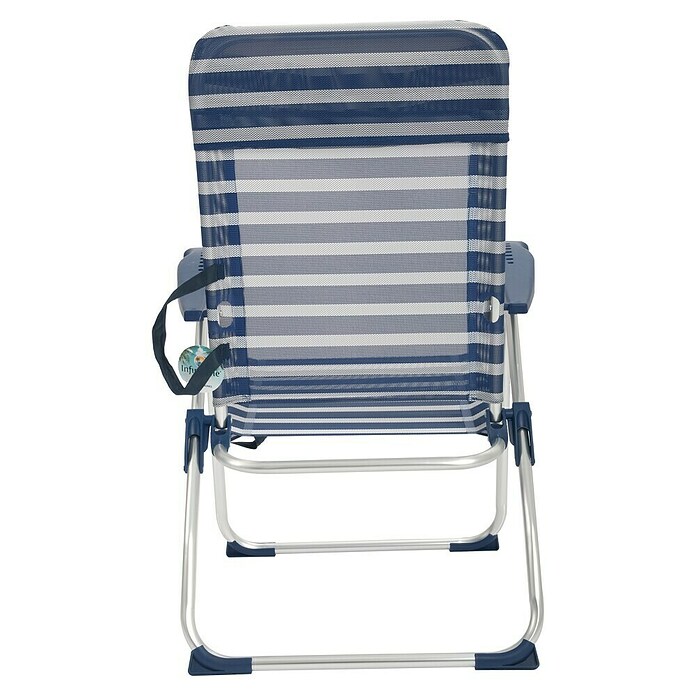 Silla de camping Nora (L x An x Al: 65 x 62 x 95 cm, Azul/Blanco, Aluminio/Textiline) | BAUHAUS