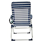 Silla de camping Nora (L x An x Al: 65 x 62 x 95 cm, Azul/Blanco, Aluminio/Textiline) | BAUHAUS