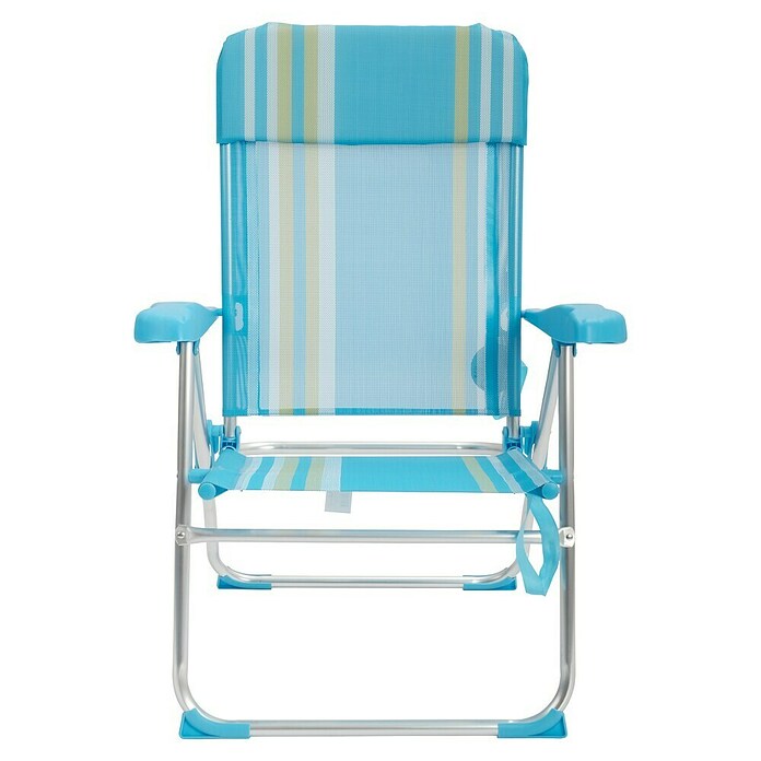 Silla de camping Nora (L x An x Al: 65 x 62 x 95 cm, Azul/Blanco, Aluminio/Textiline) | BAUHAUS