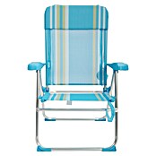 Silla de camping Nora (L x An x Al: 65 x 62 x 95 cm, Azul/Blanco, Aluminio/Textiline) | BAUHAUS