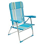 Silla de camping Nora (L x An x Al: 65 x 62 x 95 cm, Azul/Blanco, Aluminio/Textiline) | BAUHAUS