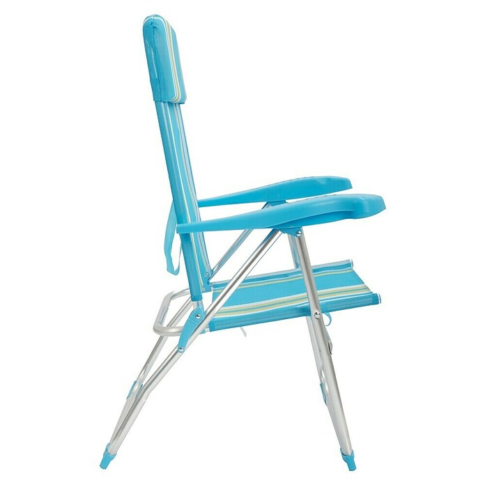 Silla de camping Nora (L x An x Al: 65 x 62 x 95 cm, Azul/Blanco, Aluminio/Textiline) | BAUHAUS