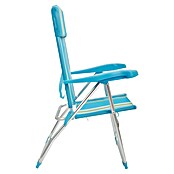 Silla de camping Nora (L x An x Al: 65 x 62 x 95 cm, Azul/Blanco, Aluminio/Textiline) | BAUHAUS