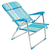 Silla de camping Nora (L x An x Al: 65 x 62 x 95 cm, Azul/Blanco, Aluminio/Textiline) | BAUHAUS