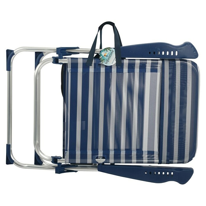 Silla de camping Nora (L x An x Al: 65 x 62 x 95 cm, Azul/Blanco, Aluminio/Textiline) | BAUHAUS