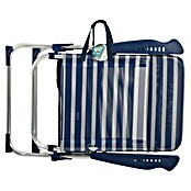 Silla de camping Nora (L x An x Al: 65 x 62 x 95 cm, Azul/Blanco, Aluminio/Textiline) | BAUHAUS
