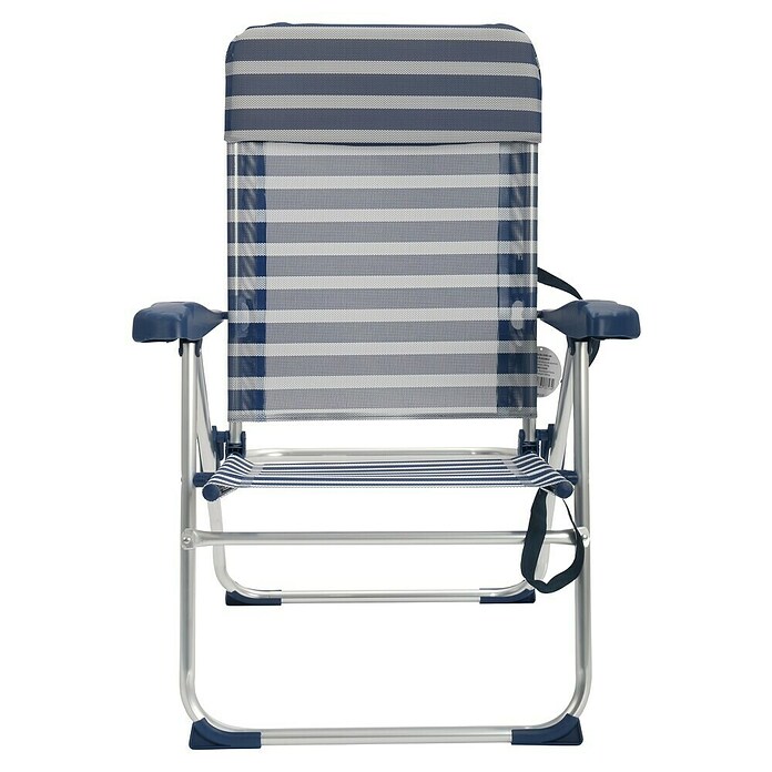 Silla de camping Nora (L x An x Al: 65 x 62 x 95 cm, Azul/Blanco, Aluminio/Textiline) | BAUHAUS