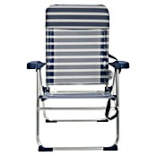 Silla de camping Nora (L x An x Al: 65 x 62 x 95 cm, Azul/Blanco, Aluminio/Textiline) | BAUHAUS