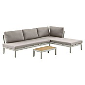 Sunfun Komplet lounge pohištva Ronda  (3 -del., Prašno barvan aluminij, olefin, Sivobež) | 8303 - Loungeset | ICAE - Sommermöbel Loungemöbel | ICA - Sommermöbel | IC - Freizeit im Garten | I - Stadtgarten | BAUHAUS