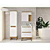 Hochschrank Space System (B x T x H: 40 x 32 x 173 cm, Weiß/Eiche, Glänzend) | BAUHAUS
