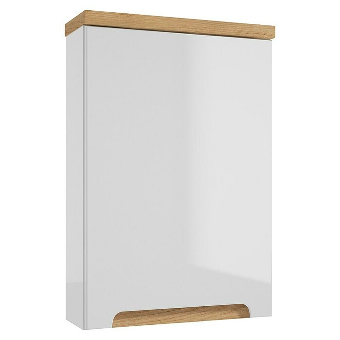 Hängeschrank Space System (B x T x H: 40 x 15 x 60 cm, Weiß/Eiche, Glänzend) | BAUHAUS