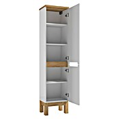 Hochschrank Space System (B x T x H: 40 x 32 x 173 cm, Weiß/Eiche, Glänzend) | BAUHAUS
