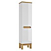 Hochschrank Space System (B x T x H: 40 x 32 x 173 cm, Weiß/Eiche, Glänzend) | BAUHAUS