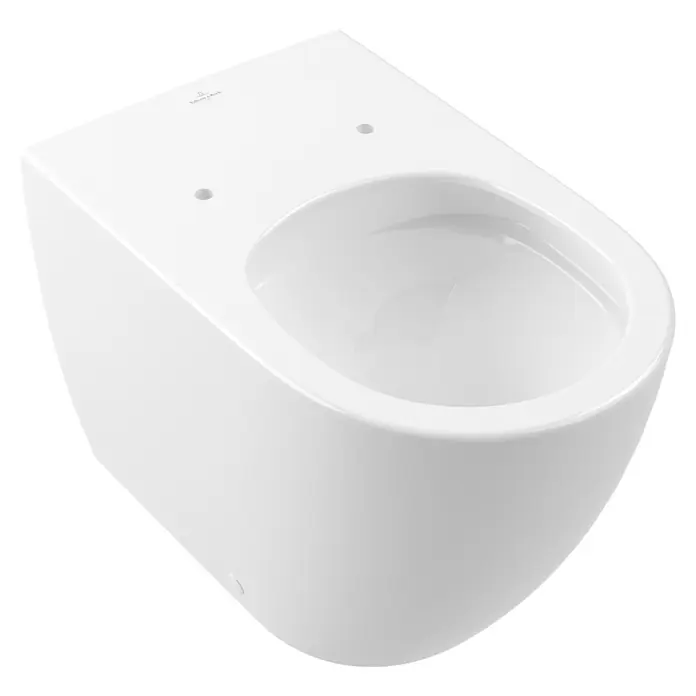 Villeroy & Boch Subway 3.0 Stand-WC - Spülrandlos, Mit schmutzabweisender Glasur, Spülform: Tief, WC Abgang: Waagerecht, Weiß Alpin - Elegantes weißes wandhängendes Keramik-WC.