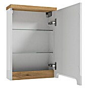 Hängeschrank Space System (B x T x H: 40 x 15 x 60 cm, Weiß/Eiche, Glänzend) | BAUHAUS