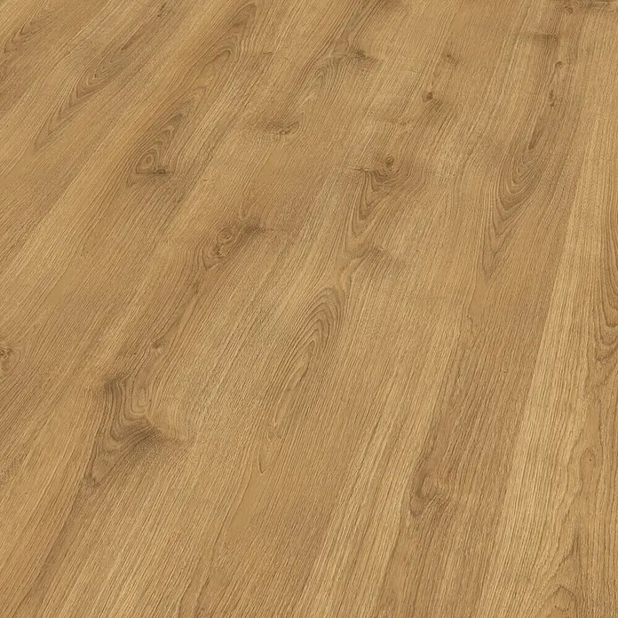 Egger Laminat NatureSense - Nord Eiche natur, Landhausdiele, 1.292 x 193 x 8 mm - Detailaufnahme eines Laminatbodens in Holzoptik, der die Maserung und Textur des Materials hervorhebt.