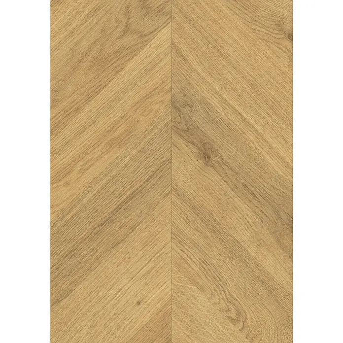 Egger Laminatmuster NatureSense - 297 x 327 x 8 mm, Fischgrät, Weinburg Eiche hell - Helles Eichenparkett im Fischgrätmuster. Die Textur ist natürlich mit subtilen Farbvariationen, die dem Boden Wärme und Charakter verleihen.