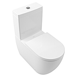 Villeroy & Boch Subway 3.0 Stand-WC-Kombination (Spülrandlos, Ohne Spezialglasur, Spülform: Tief, WC Abgang: Waagerecht, Weiß Alpin)