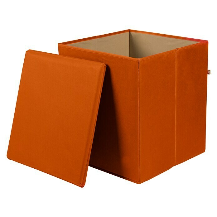 Phönix Sitz- & Aufbewahrungsbox Stor itL x B x H: 41 x 41 x 44 cm, Polyester, Orange Use Shot