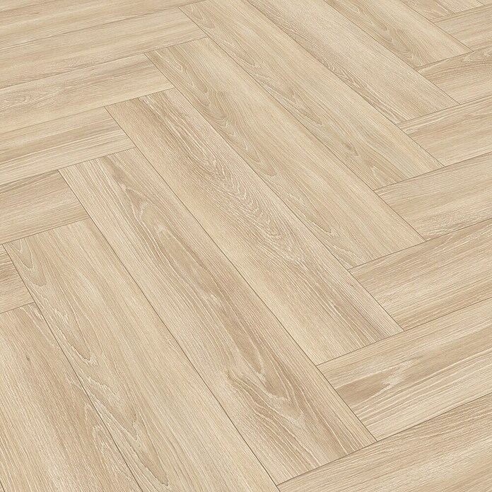Egger Laminaat NatureSense Visgraat Newport Eiken Creme (Visgraat, 840 x 168 x 8 mm) | BAUHAUS