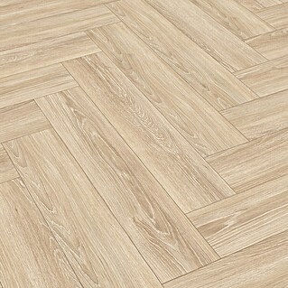 Egger Laminatmuster NatureSense Herringbone (297 x 168 x 8 mm, Fischgrät, Newport Eiche creme)