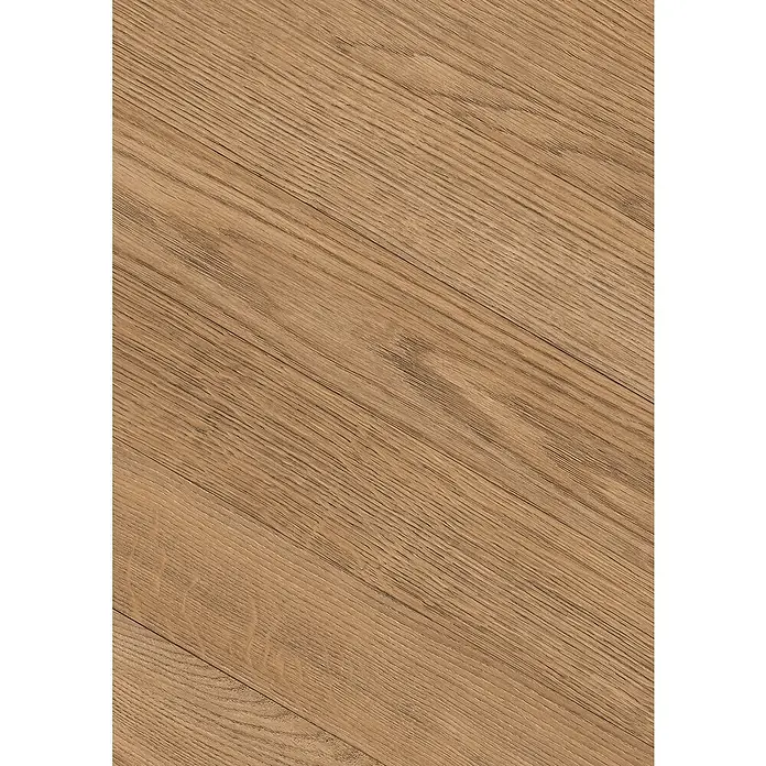 Egger Laminat NatureSense Skanderborg - Skanderborg Eiche braun, Sonstige, 1.292 x 327 x 8 mm - Nahaufnahme eines hellbraunen Laminatbodens mit sichtbarer Holzstruktur und Fugen. Ideal für realistische Visualisierungen von Innenräumen.