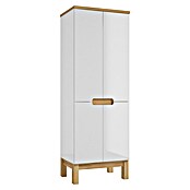 Bad-Hochschrank Space System (B x T x H: 60 x 46 x 173 cm, Weiß/Eiche) | BAUHAUS