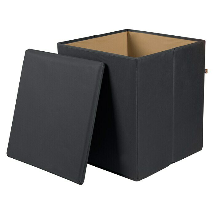Phönix Sitz- & Aufbewahrungsbox Stor it (L x B x H: 41 x 41 x 44 cm, Polyester, Schwarz)