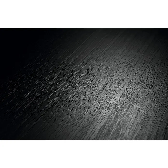 Egger Laminat NatureSense - Carlin Eiche sand, Landhausdiele, 1.292 x 246 x 8 mm - Nahaufnahme einer dunklen Holzoberfläche mit sichtbarer Maserung und subtilen Lichtreflexionen, die die Textur hervorheben.