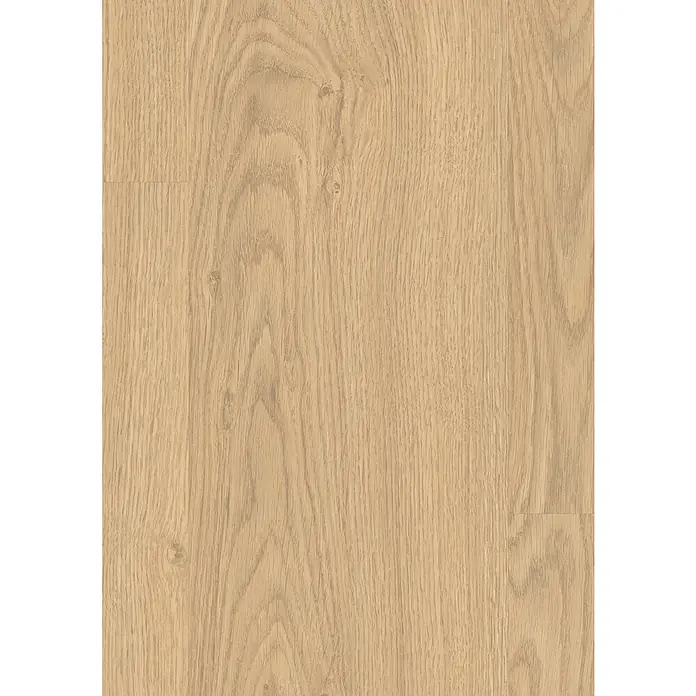 Egger Laminat NatureSense - Matera Eiche hell, Landhausdiele, 1.292 x 193 x 8 mm - Nahaufnahme eines eleganten Laminatbodens, der die natürliche Holzmaserung und warmen Farbtöne hervorhebt.