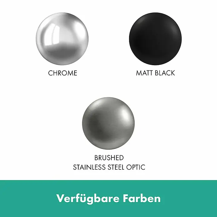 Hansgrohe Zesis M33 Spültischarmatur - Mattschwarz, Matt, Ohne sBox - Drei Kugeln: Chrom, Mattschwarz und gebürstete Edelstahl-Optik.