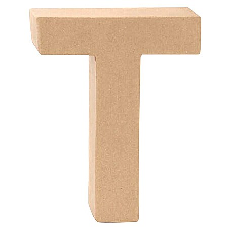 Glorex Papp-Buchstabe (Motiv: T, Pappe, L x B x H: 17,5 x 13 x 5,5 cm)