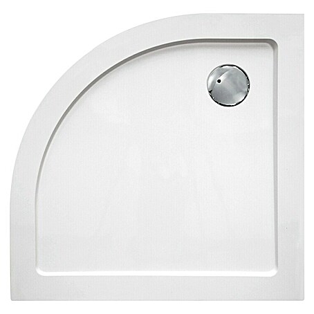 Sanotechnik Duschwanne SMC (L x B: 90 x 90 cm, Verbundwerkstoff, Weiß, Halbkreis)