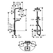 Hansgrohe Duschsystem Moventa E 230 + JBL Box GRATIS (Anzahl Strahlarten: 1 Stk., Chrom) | BAUHAUS